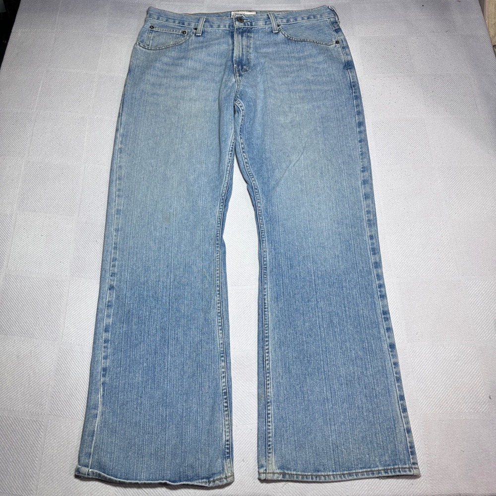American Eagle Bootcut Jeans Mens 36x32‎ Distressed Baggy Wie Leg Y2K Light Wash